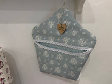 Load image into Gallery viewer, Peg Bag - Linen and Rose Damson Duck Egg / Aqua
