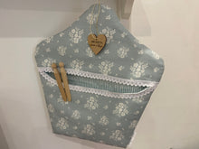 Load image into Gallery viewer, Peg Bag - Linen and Rose Damson Duck Egg / Aqua
