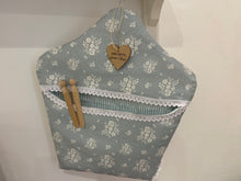 Load image into Gallery viewer, Peg Bag - Linen and Rose Damson Duck Egg / Aqua
