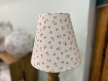 Load image into Gallery viewer, Candle Clip Lampshade - Ditsy linen - Pink multi
