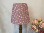 Mini Empire Lampshade - Linen & Rose - Ditsy Mauve on white linen - 15cm