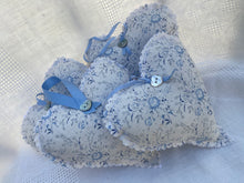 Load image into Gallery viewer, Handmade Lavender Heart made in Sarah Hardaker Anais Blue
