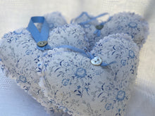 Load image into Gallery viewer, Handmade Lavender Heart made in Sarah Hardaker Anais Blue
