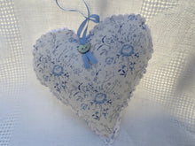 Load image into Gallery viewer, Handmade Lavender Heart made in Sarah Hardaker Anais Blue
