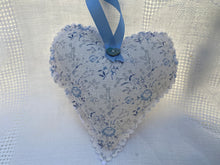 Load image into Gallery viewer, Handmade Lavender Heart made in Sarah Hardaker Anais Blue
