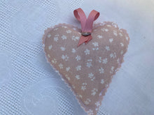 Load image into Gallery viewer, Handmade Lavender Heart made in Ditsy Primrose pink
