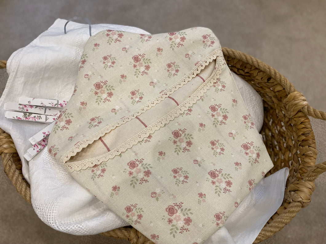 Peg Bag - Linen and Rose - Damson vintage multi