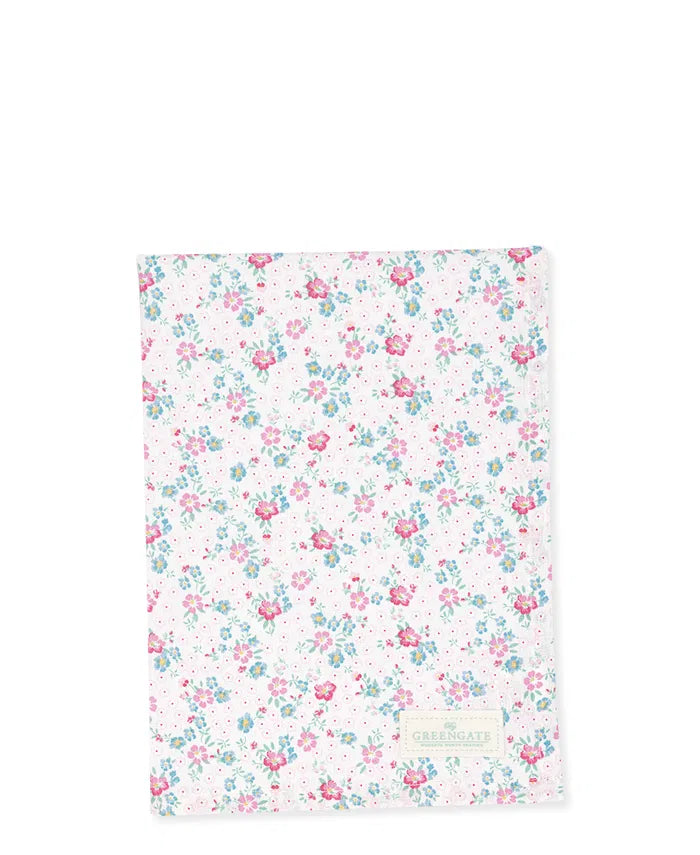 Pretty Cotton Tea Towel. - Allyna white by Greengate