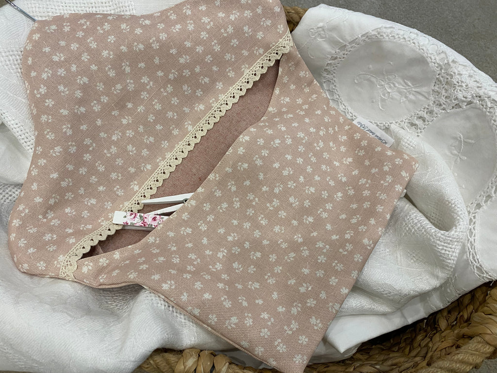 Peg Bag - Linen and Rose - Ditsy Primrose pink