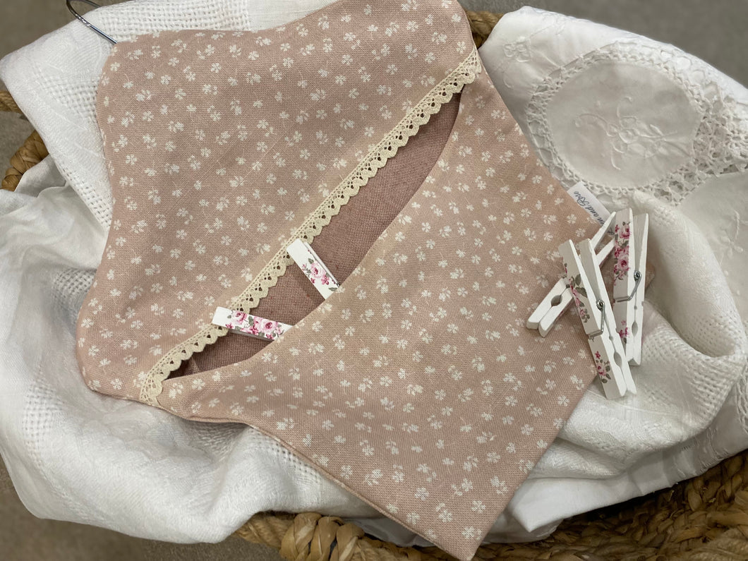 Peg Bag - Linen and Rose - Ditsy Primrose pink