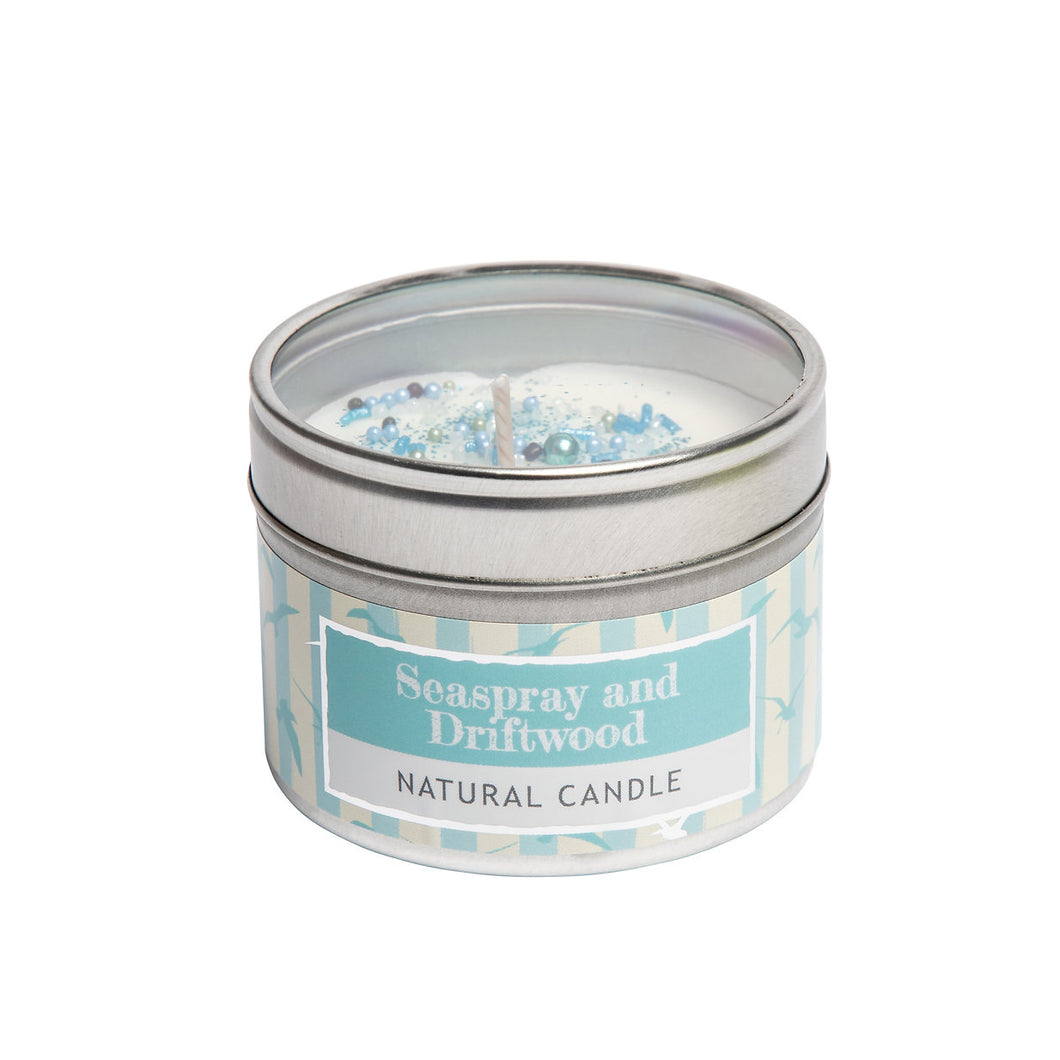 Sprinkle Tin Candle - Seaspray and Driftwood - Wild Olive