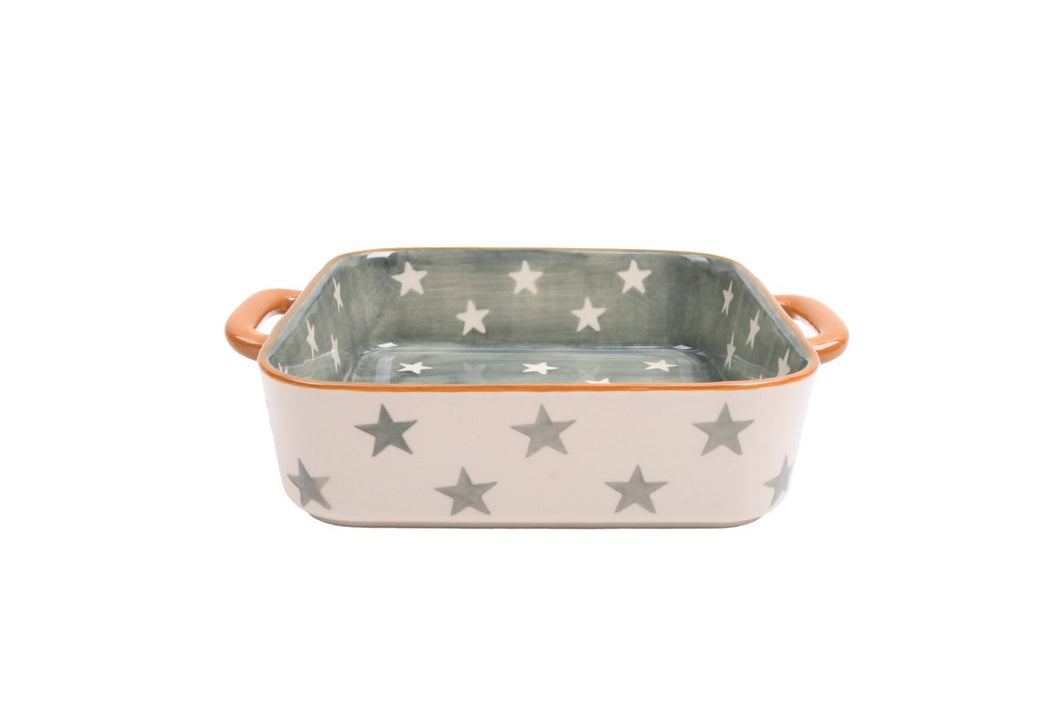 Isabelle Rose - Oven dish - Green Square stars