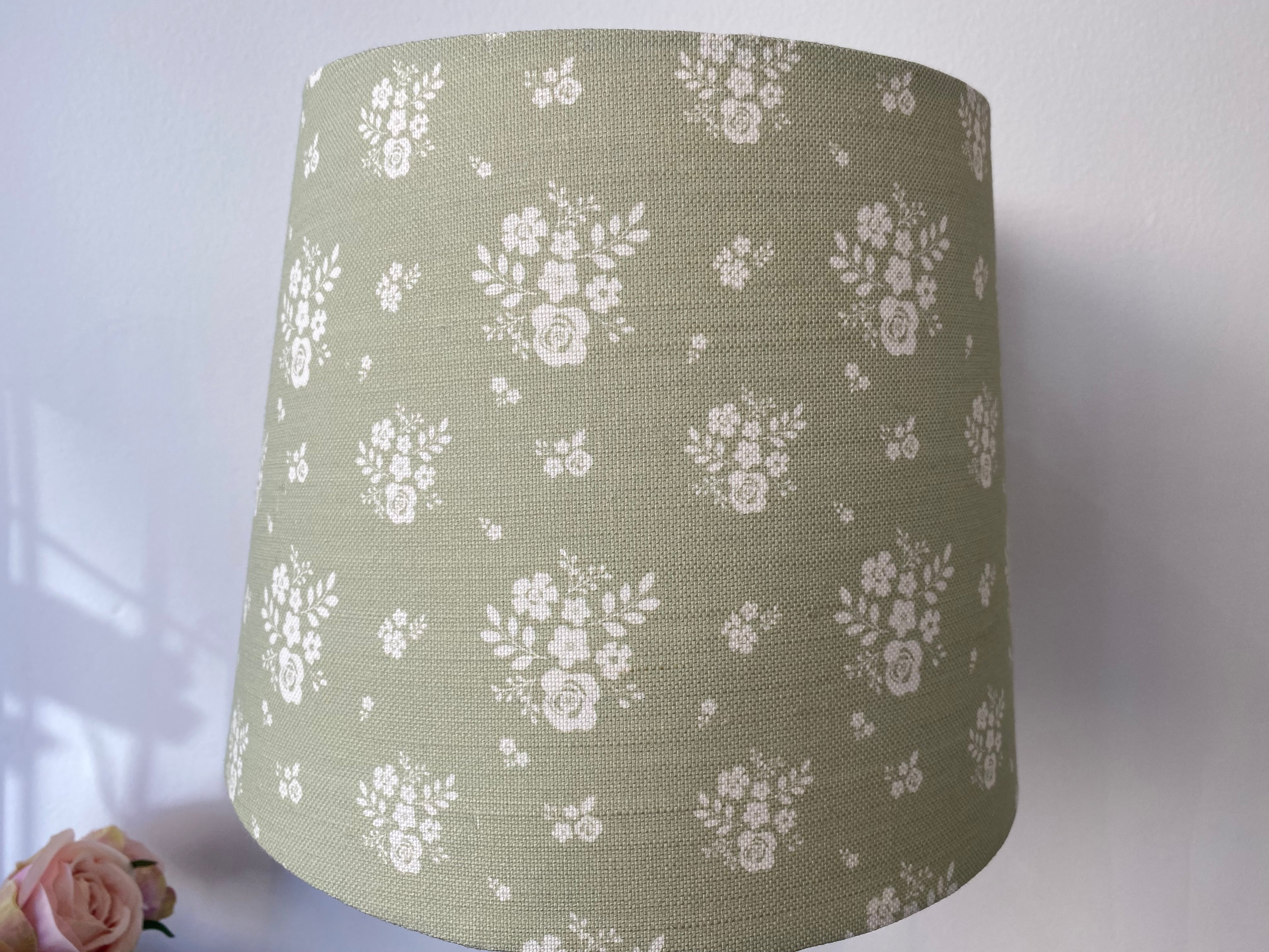 Empire Lampshade - Linen and Rose - Damson in Fog - 25cm