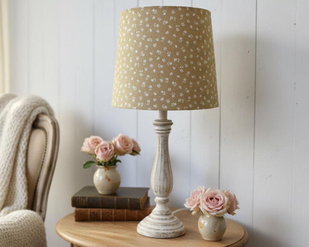 Empire Lampshade - Linen and Rose - Ditsy Parsnip - 25cm