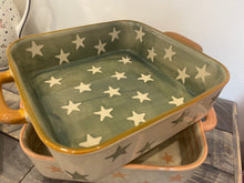 Load image into Gallery viewer, Isabelle Rose - Oven dish - Green Square stars
