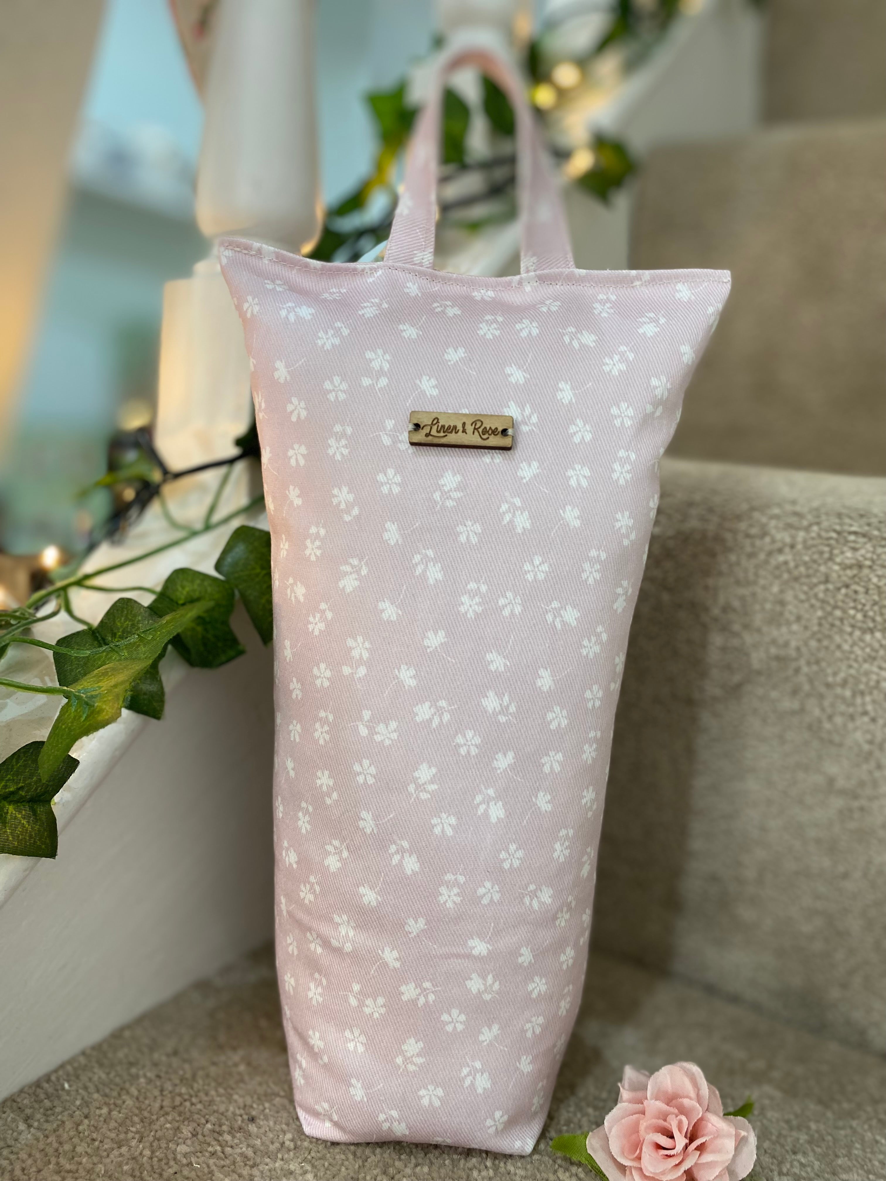 Doorstop - Linen & Rose Ditsy Primrose pink