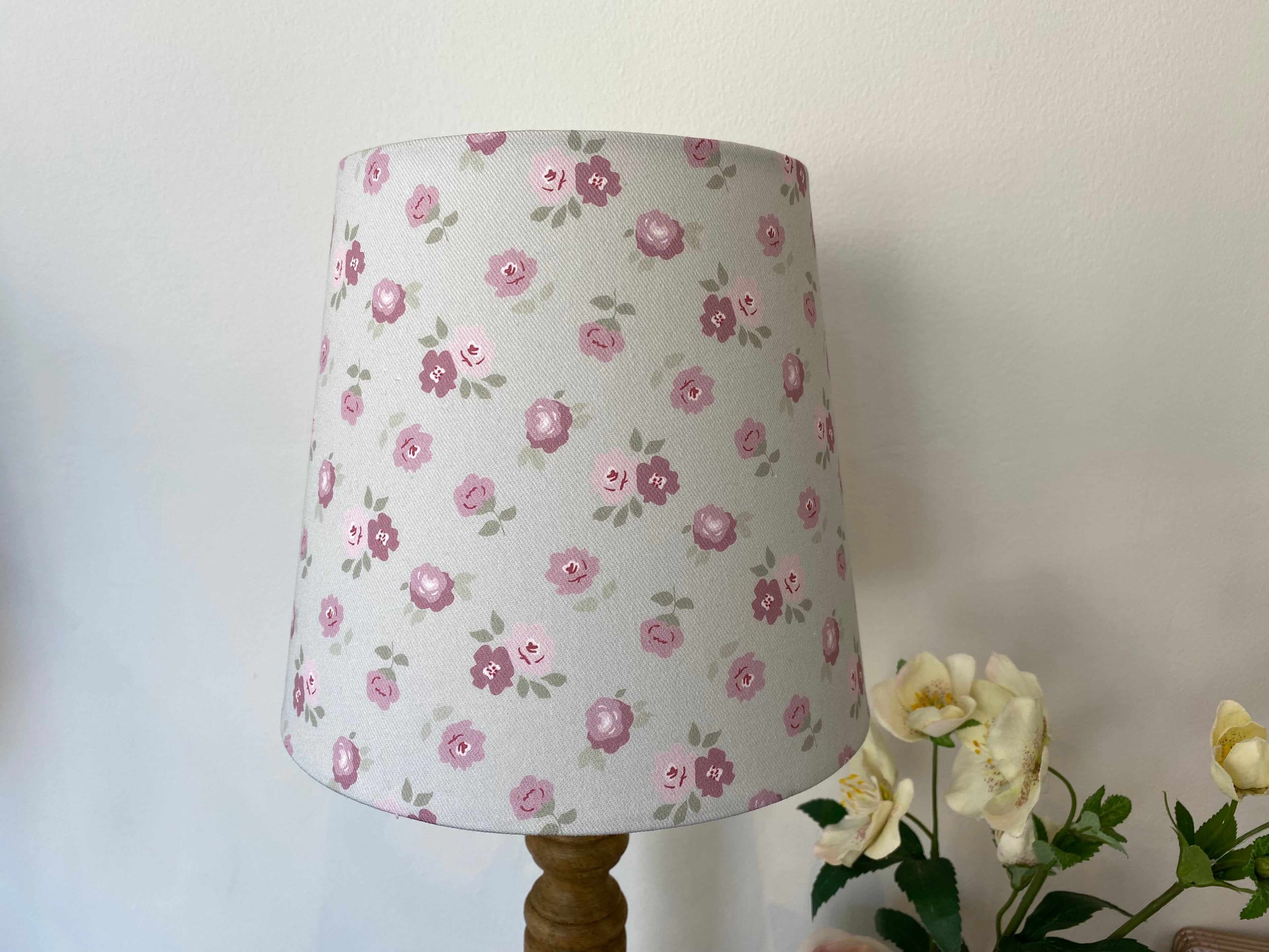Empire Lampshade - Linen & Rose - Martha - Green - 20cm Empire