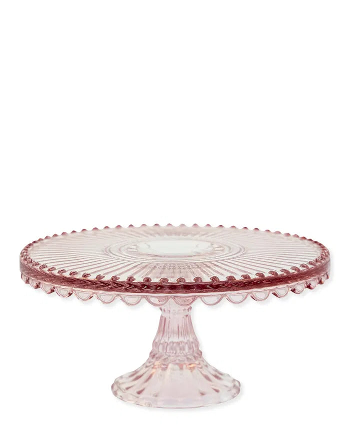Glass Cake Stand Alice pink by Greengate