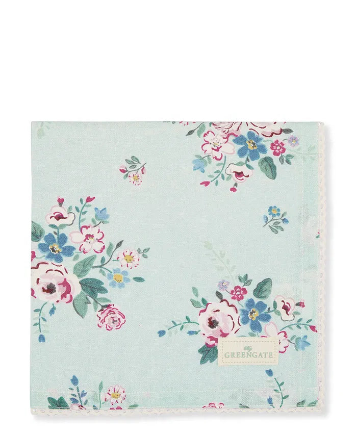 Pretty Cotton Napkins  - Inge-Marie Mint by GreenGate