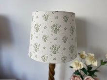 Load image into Gallery viewer, Empire Lampshade - Linen and Rose - Damson Fog on White - 25cm
