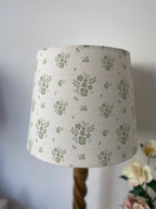 Empire Lampshade - Linen and Rose - Damson Fog on White - 25cm
