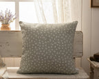 Cushion Cover - Linen and Rose Fog (green) Ditsy  - 32cm x 32cm