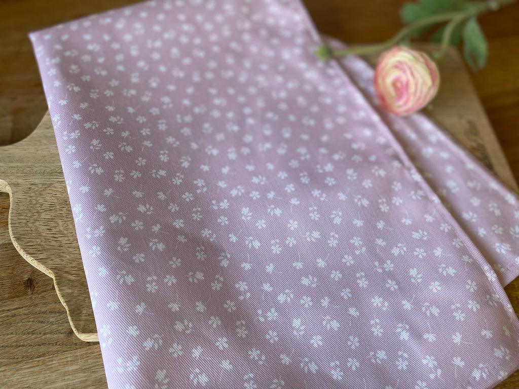 Tea Towel - Linen and Rose - Ditsy  - Primrose Pink