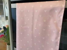 Load image into Gallery viewer, Tea Towel - Linen and Rose - Hearts  - Primrose Pink
