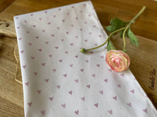 Load image into Gallery viewer, Tea Towel - Linen and Rose - Hearts  - Foxglove hearts
