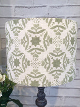 Load image into Gallery viewer, Lampshade - Olive and Daisy Jamila Basil - 30cm drum
