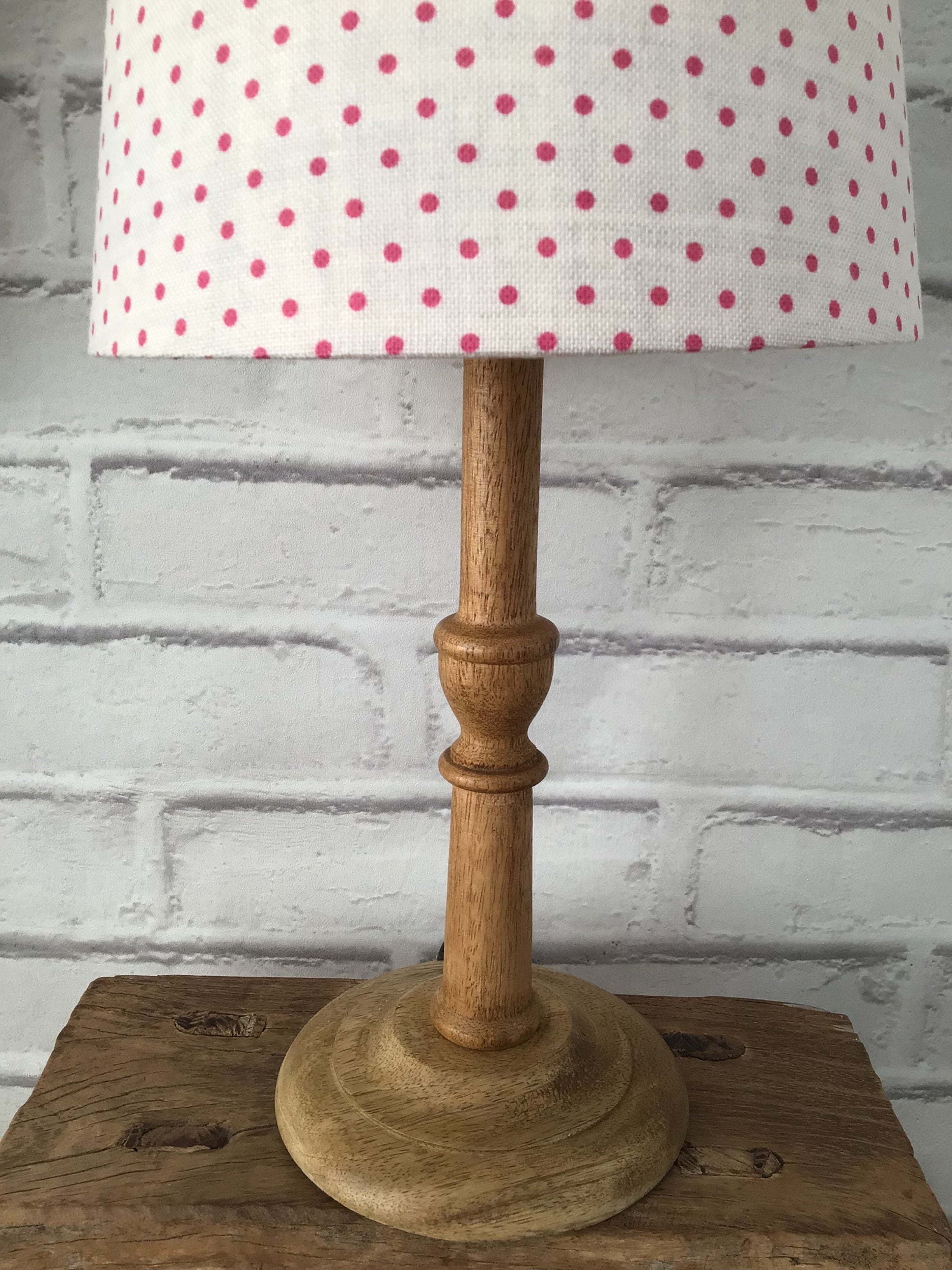 Lampbase  - Mango Wood in Old Pine - 29cm