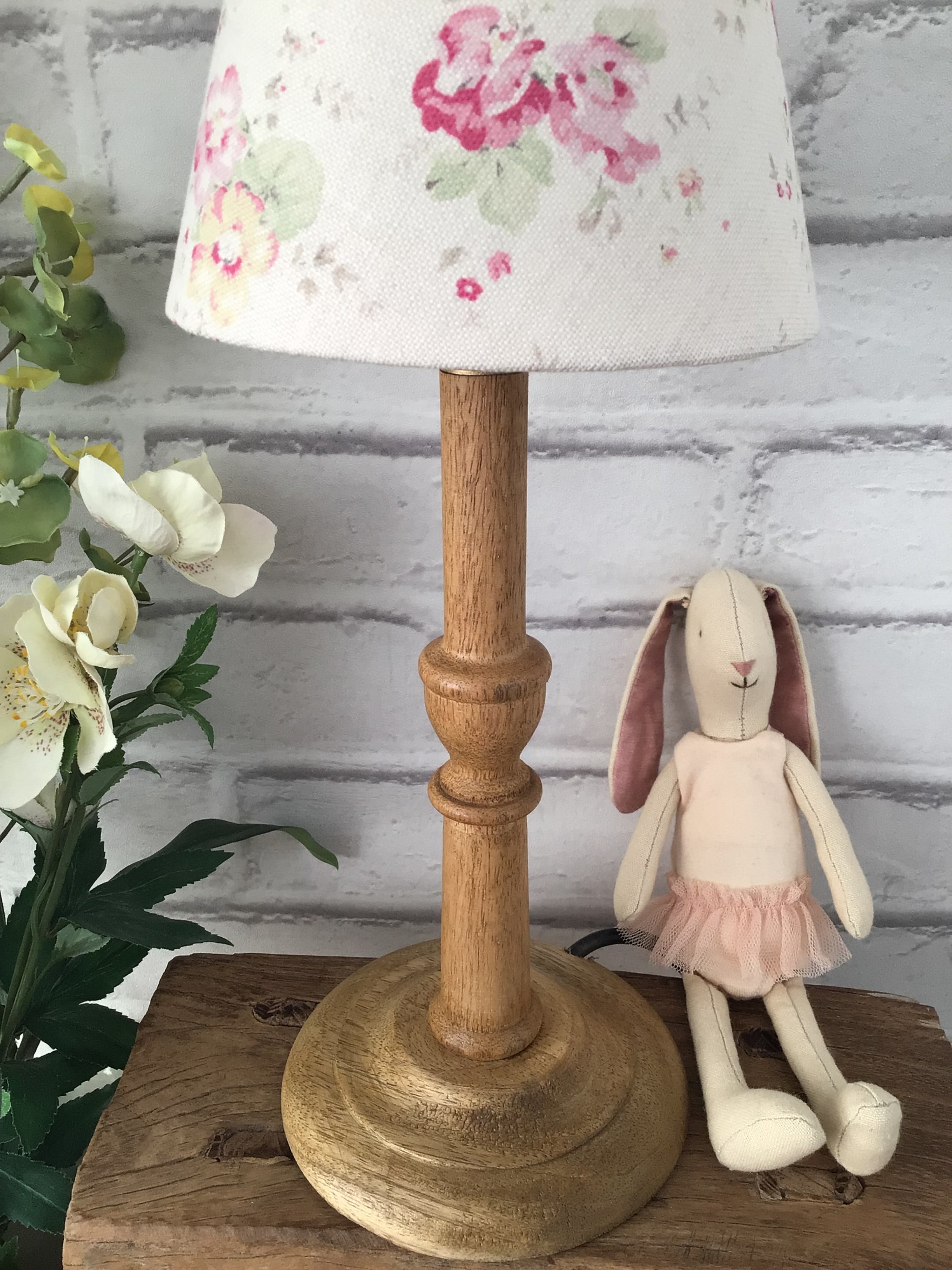 Lampbase  - Mango Wood in Old Pine - 29cm