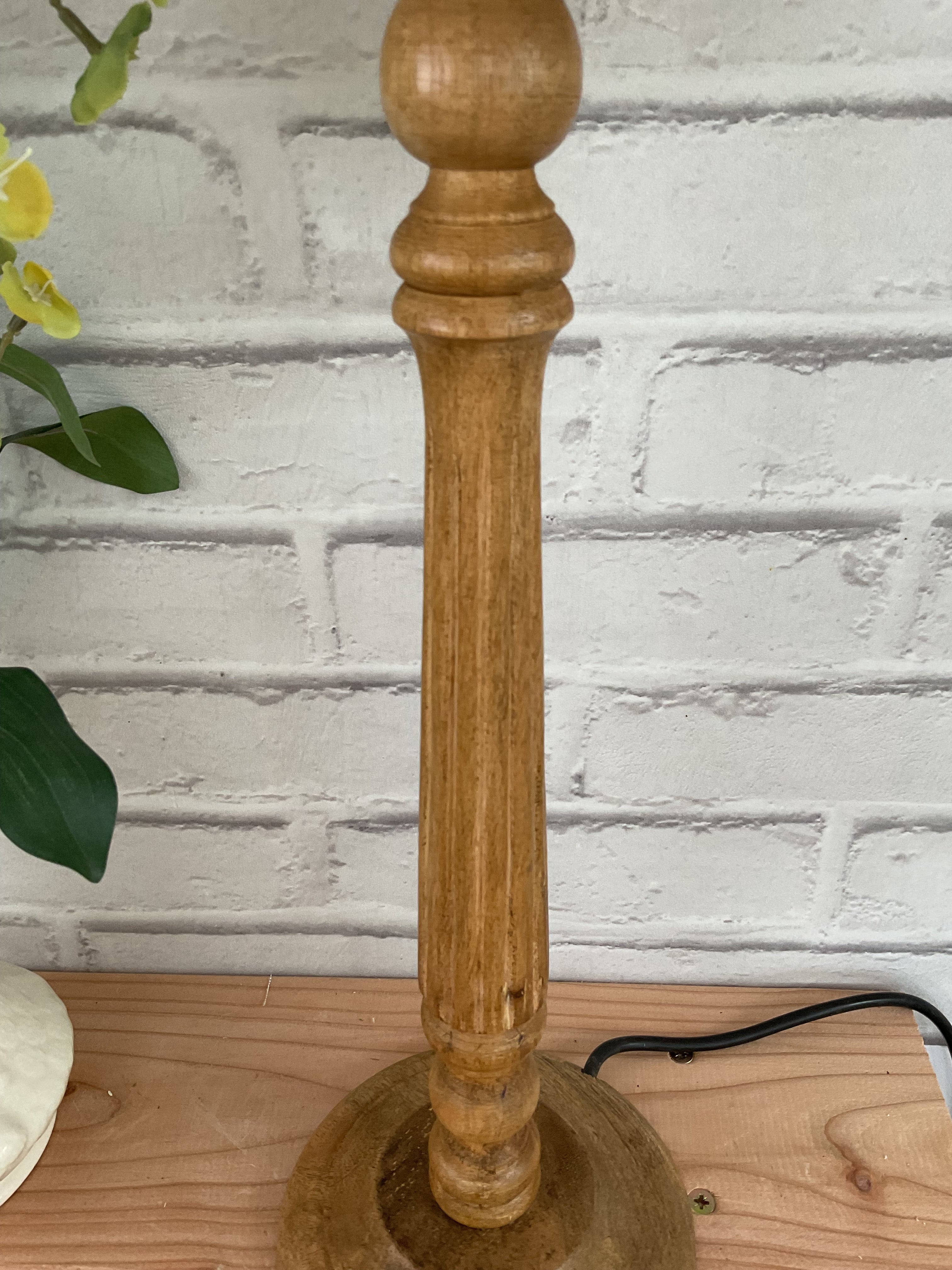 Lampbase - Ruth column Mango Wood in Old Pine - 45cm