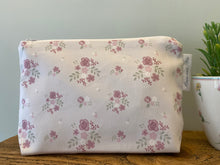Load image into Gallery viewer, Cotton Cosmetic bag - Damson vintage colourway
