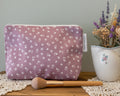 Cotton Cosmetic bag - Ditsy Mauve