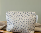Cotton Cosmetic bag - Ditsy Blue multi