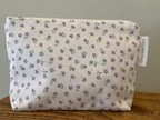 Cotton Cosmetic bag - Ditsy Blue multi