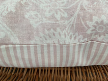 Load image into Gallery viewer, Cushion Cover - Peony &amp; Sage Sienna Mulberry Pink linen - 40cm x 40cm
