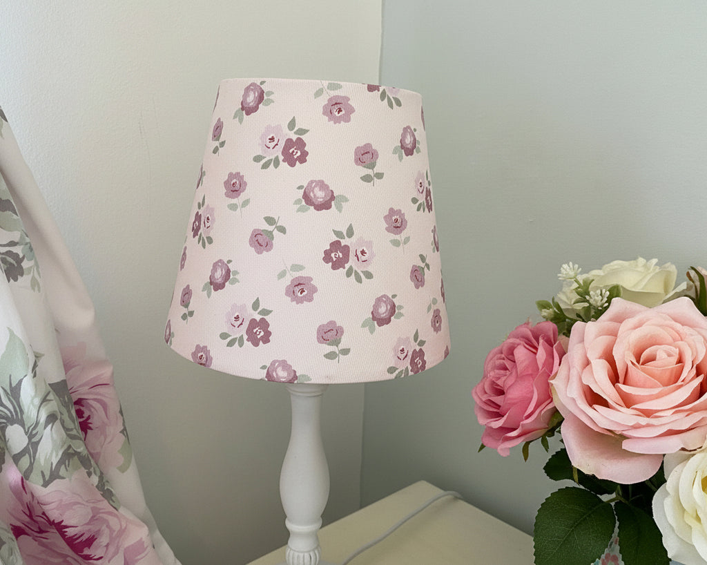 Mini Empire Lampshade - Linen & Rose - Martha Pink - 15cm
