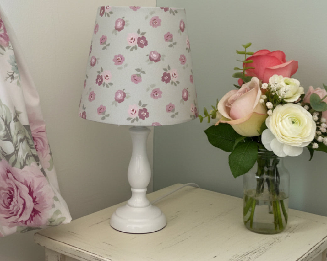Mini Empire Lampshade - Linen & Rose - Martha Pale Powder - 15cm
