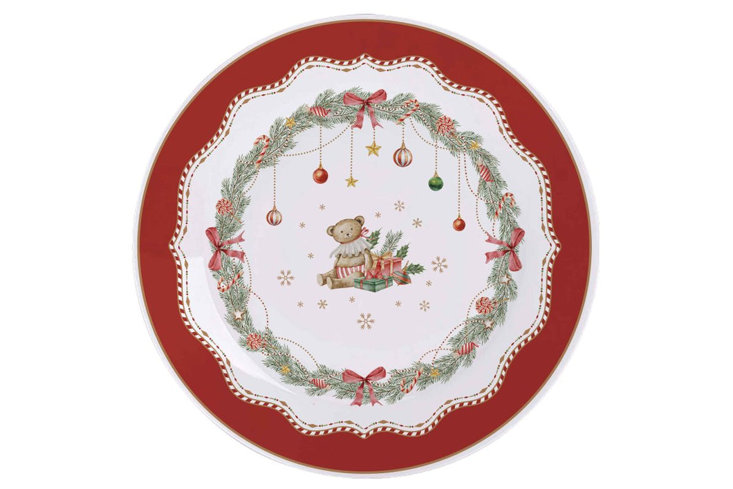 Isabelle Rose - 19.5cm Plate - Bear - Happy Holidays