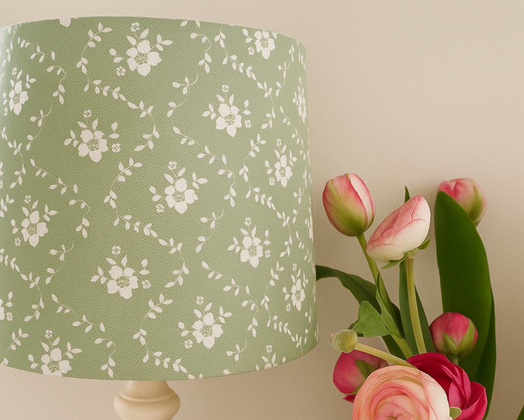 Empire Lampshade - Linen and Rose - Emilia Fog - 25cm