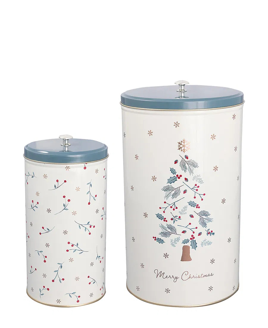 Pretty Christmas Storage Tins set of 2 - Lucie - GreenGate Christmas