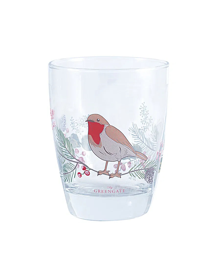 Robin Water Glass - Leonora - GreenGate Christmas
