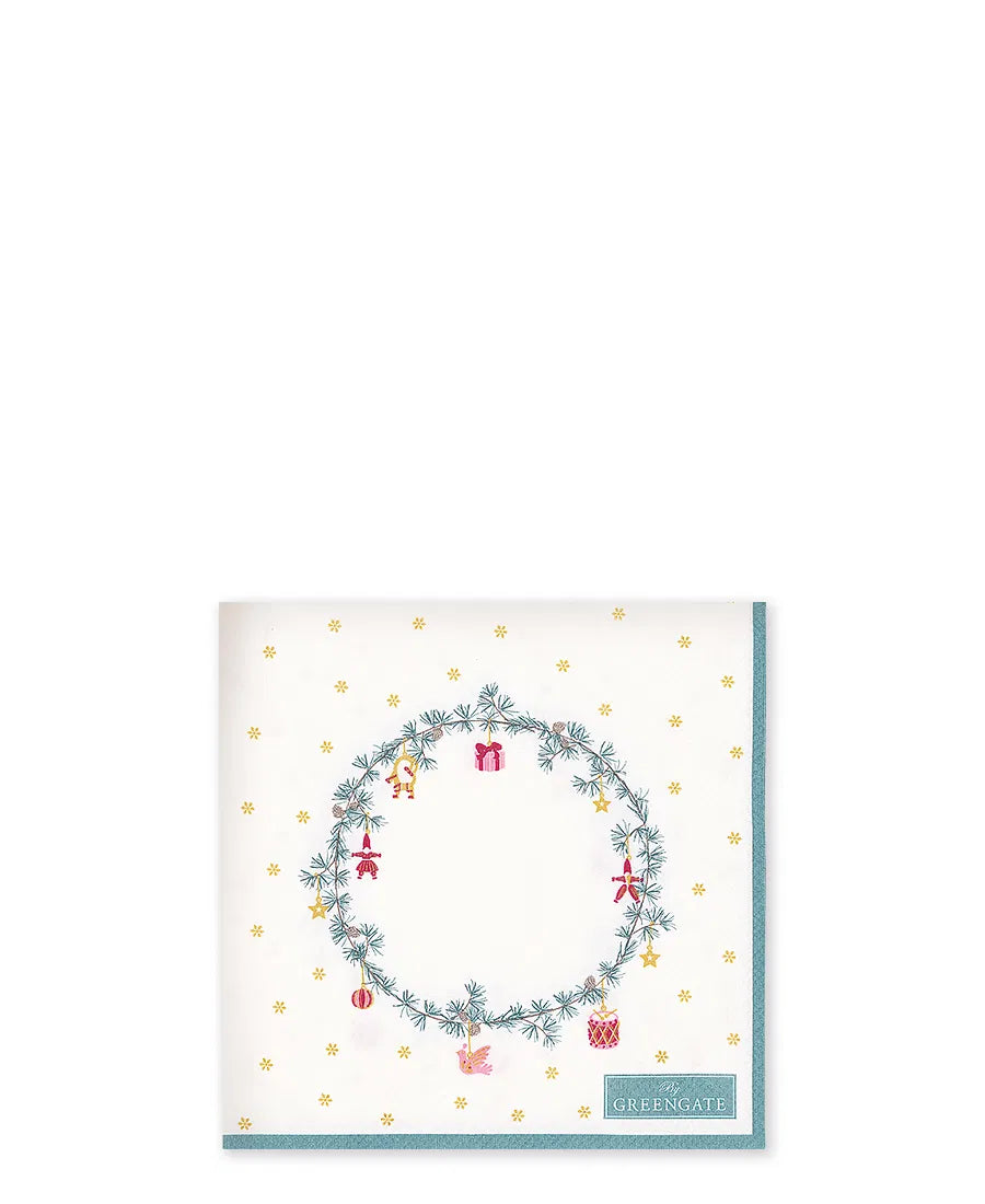 Paper Napkins Juana white by Greengate Christmas