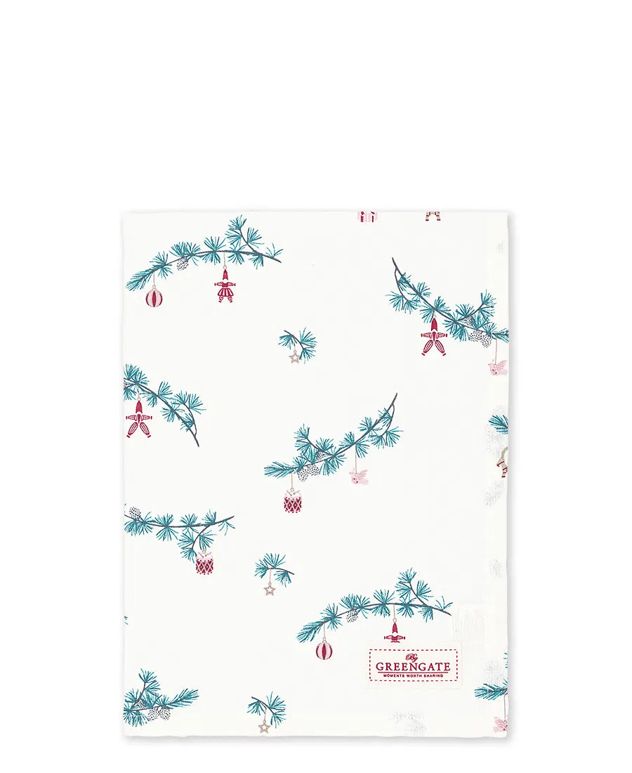 Tea Towel Juana White - Greengate Christmas