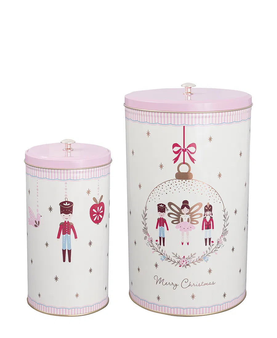 Pretty floral Storage Tins set of 2 - Cinderella - GreenGate Christmas