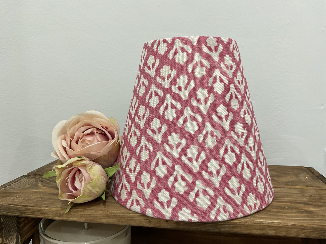 Candle Clip Lampshade - Peony and Sage - Gozo Tuscan Red