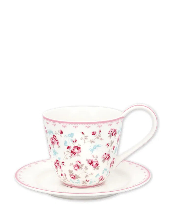 Cup and Saucer - Elsy White - Greengate