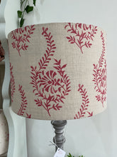 Load image into Gallery viewer, Lampshade - Peony and Sage Imara Red on Stone - 30cm drum
